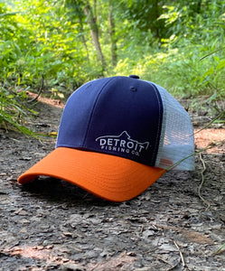 Detroit - Tricolor Hat - Navy / Orange / White