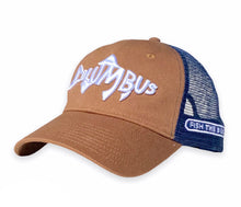 Load image into Gallery viewer, Columbus Fish - Unstructured Trucker - Latte / Navy