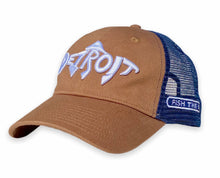 Load image into Gallery viewer, Detroit Fish - Unstructured Trucker Hat - Latte / Navy