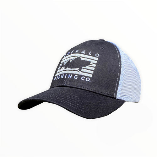 Buffalo - Fitted Hat - Black / White