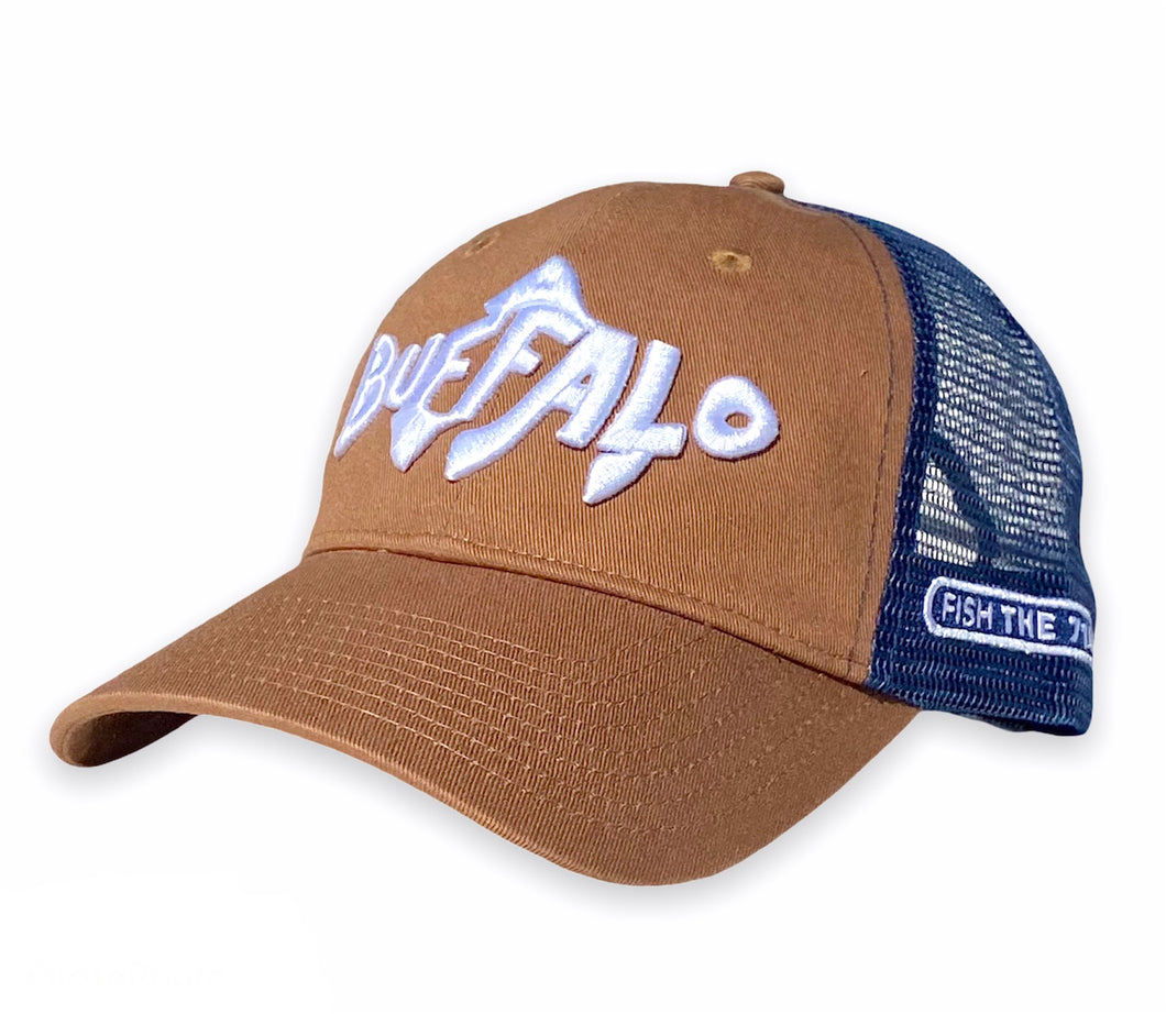 Buffalo Fish - Unstructured trucker hat - Latte / Navy