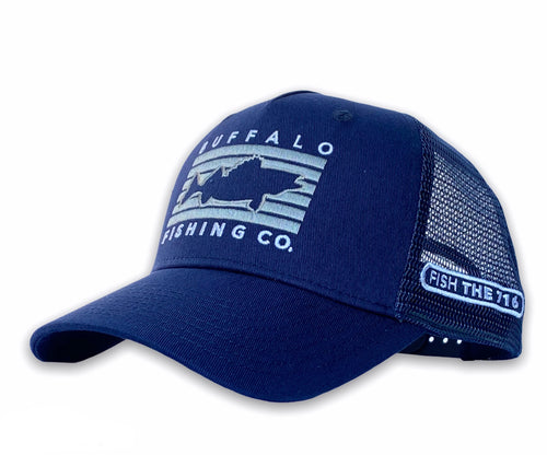 Buffalo - Fish Rectangle Hat - Navy