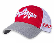 Load image into Gallery viewer, Columbus Fish - Unstructured Trucker - Scarlet / Grey / White