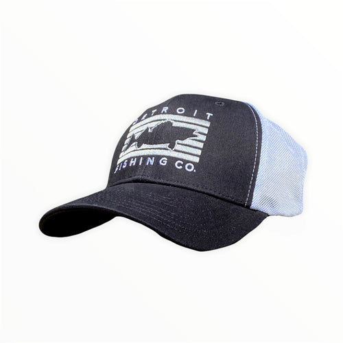 Detroit - Fitted Hat - White / Black