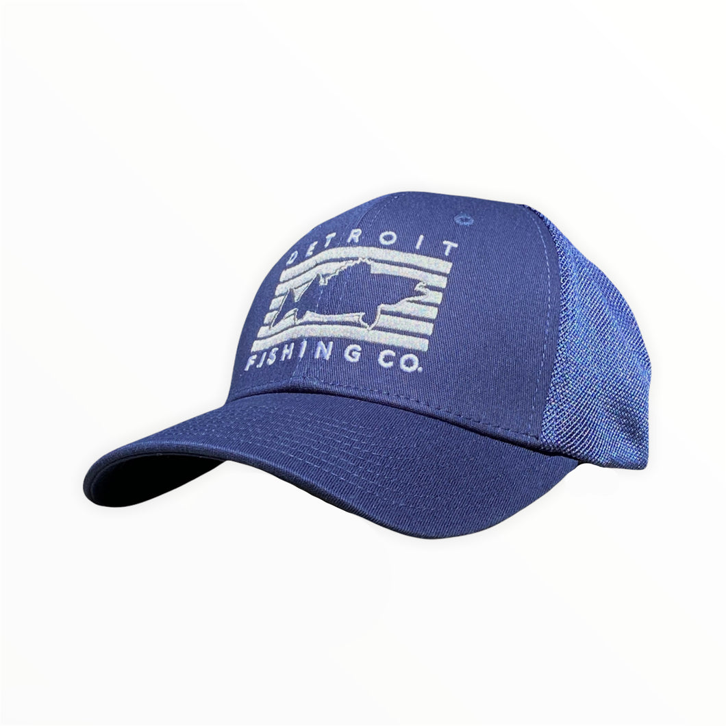 Detroit - Fitted Hat - Navy