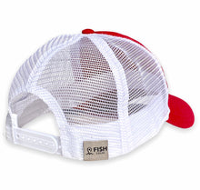 Load image into Gallery viewer, Detroit Fish - Unstructured Trucker Hat - Red / White
